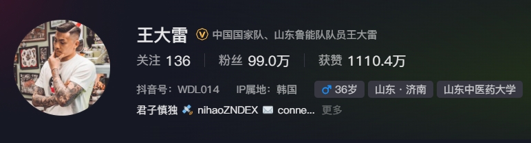  事出突然？泰山賽前幾小時亞冠退賽，王大雷社媒IP還顯示在韓國