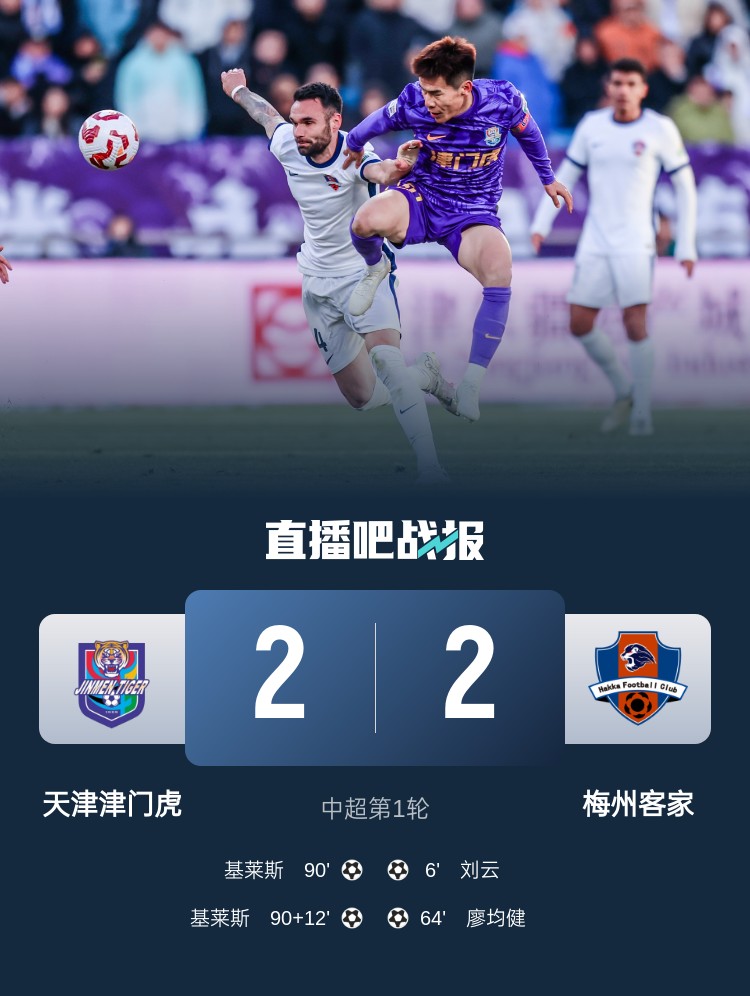  和風(fēng)勁吹！今日下午中超4場比賽全部以平局收場
